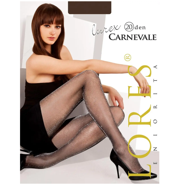 Колготки люрекс LORES Carnevale 20 den 5 Черный (8945-5)