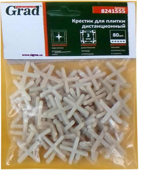 Крестики для плитки ADVANTA 3,0 мм 80 шт. (47109)