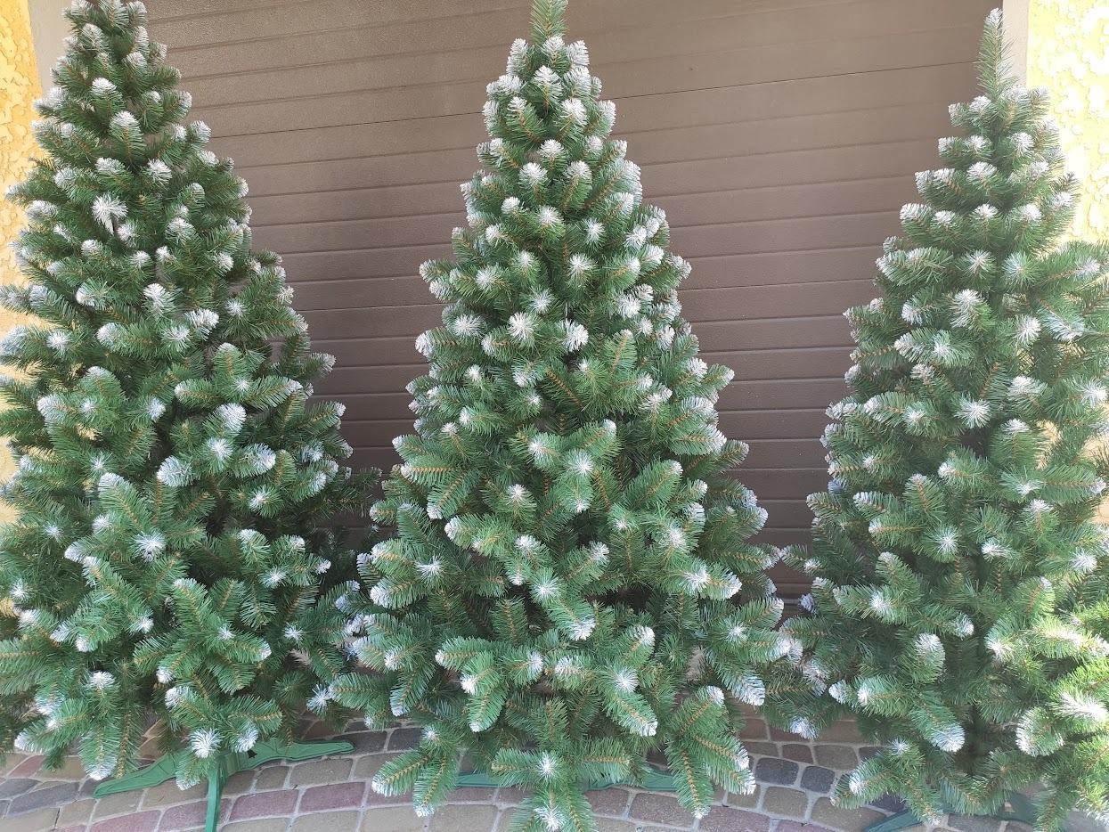 Елка искусственная Снежная Королева с подставкой с белым инеем 1,3 м Зеленый (С-1,3) - фото 6 Елка искусственная Снежная Королева с подставкой с белым инеем 1,3 м Зеленый (С-1,3) - фото 6