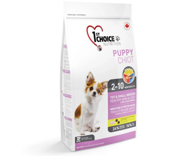 Корм сухой 1st Choice с ягненком и рыбой для щенков мини пород 2,72 кг (34878)
