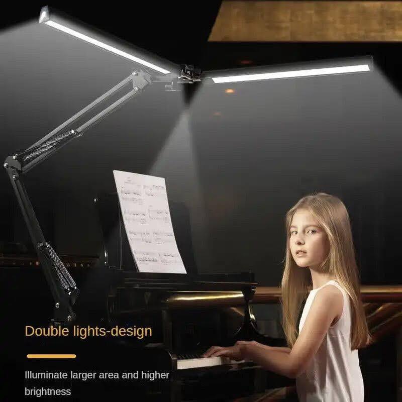 Настільна LED лампа FX-320 24 Вт на підставці та струбціні подвійна для освітлення Чорний - фото 2 Настільна LED лампа FX-320 24 Вт на підставці та струбціні подвійна для освітлення Чорний - фото 2