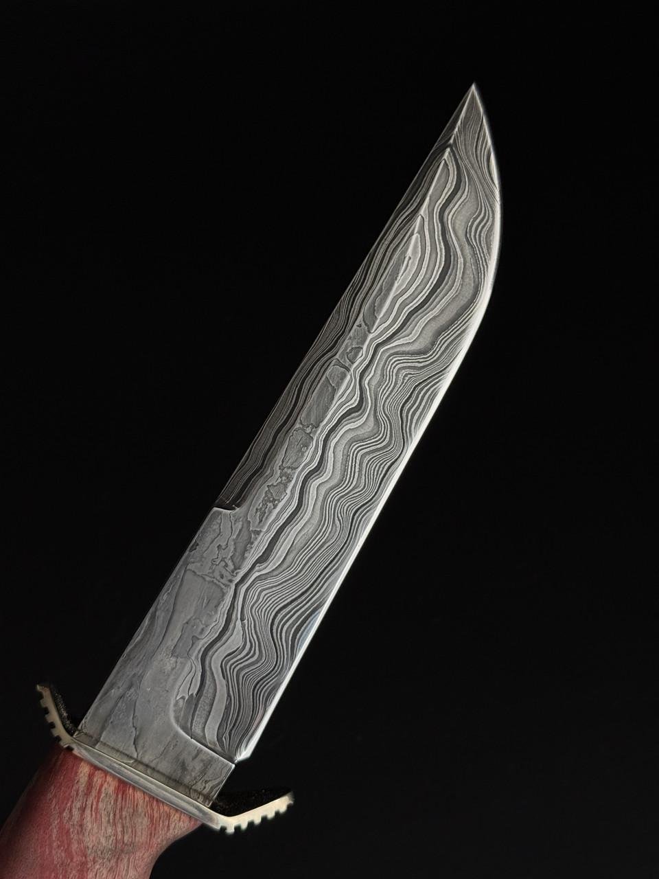 Нож ручной работы сталь дамаск Gorillas BBQ KN201 - фото 5