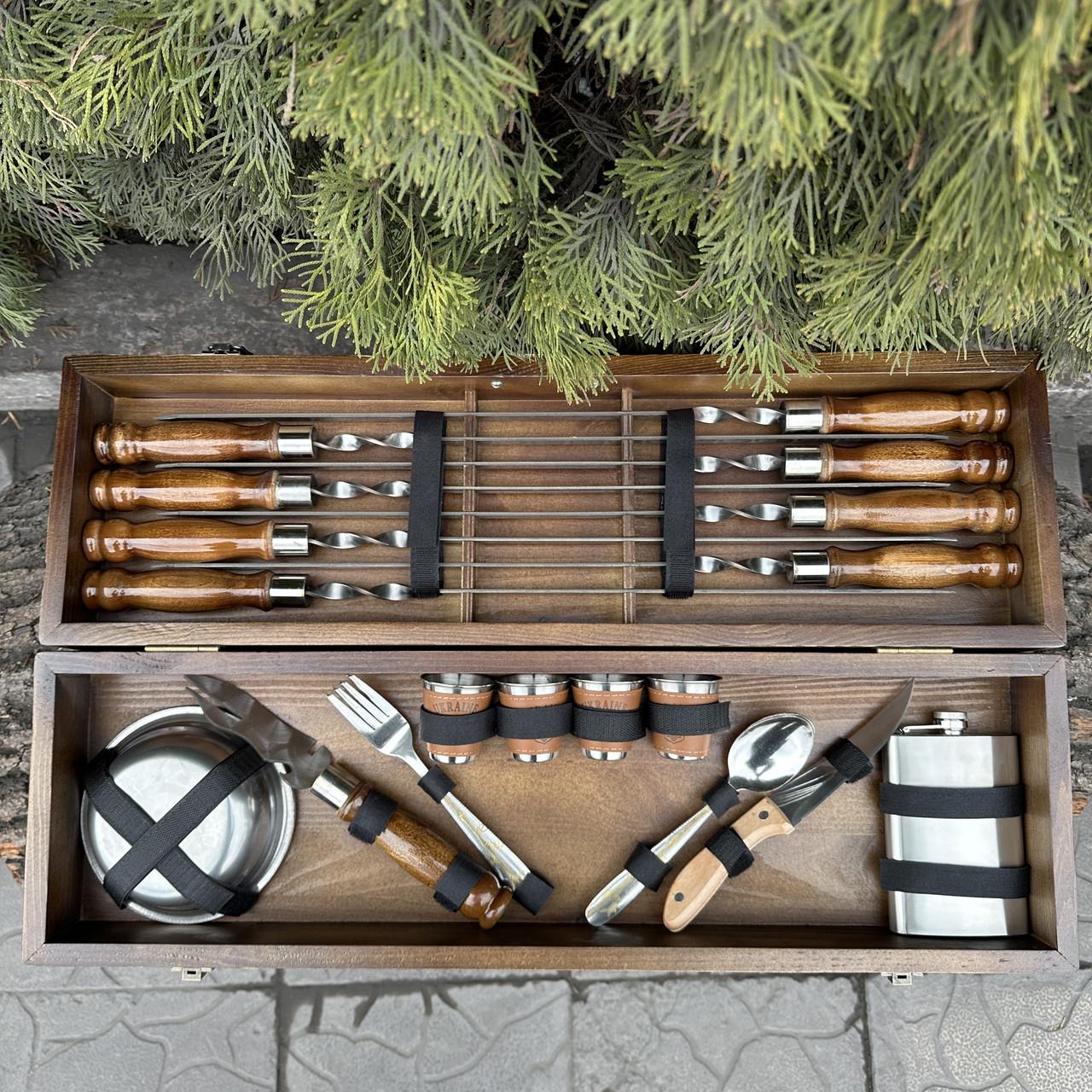 Набор подарочный для барбекю Mzavod Есаул Светло-коричневый (27728753) - фото 4 Набор подарочный для барбекю Mzavod Есаул Светло-коричневый (27728753) - фото 4