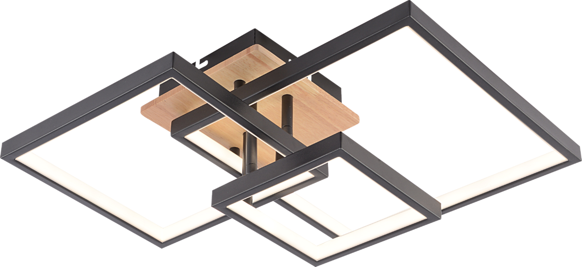 Люстра потолочная Valeso DK6589-3 BK+WOOD LED 102W Черный/Дерево (3120078506)