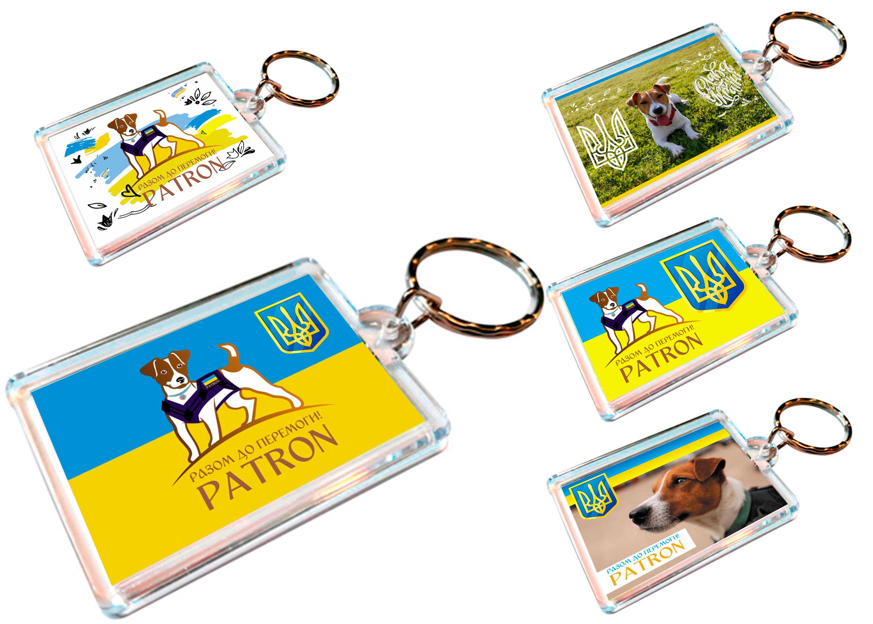 Брелки для ключей акриловые Apriori Пес Патрон Украина 5 шт. 26 вид