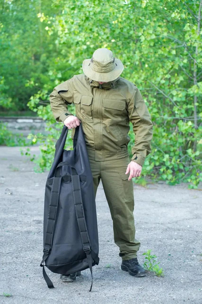 Сумка-баул TREND Oxford 600 Flat 100 л Чорний (0055B) - фото 3 Сумка-баул TREND Oxford 600 Flat 100 л Чорний (0055B) - фото 3