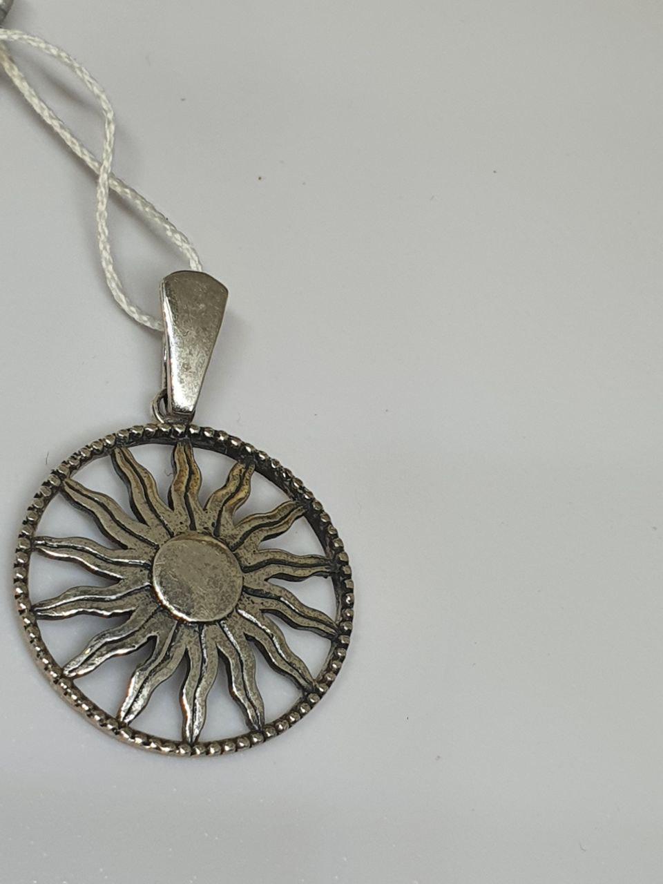 Підвіска Срібний Сонце чорнене 925 проба (26943024)