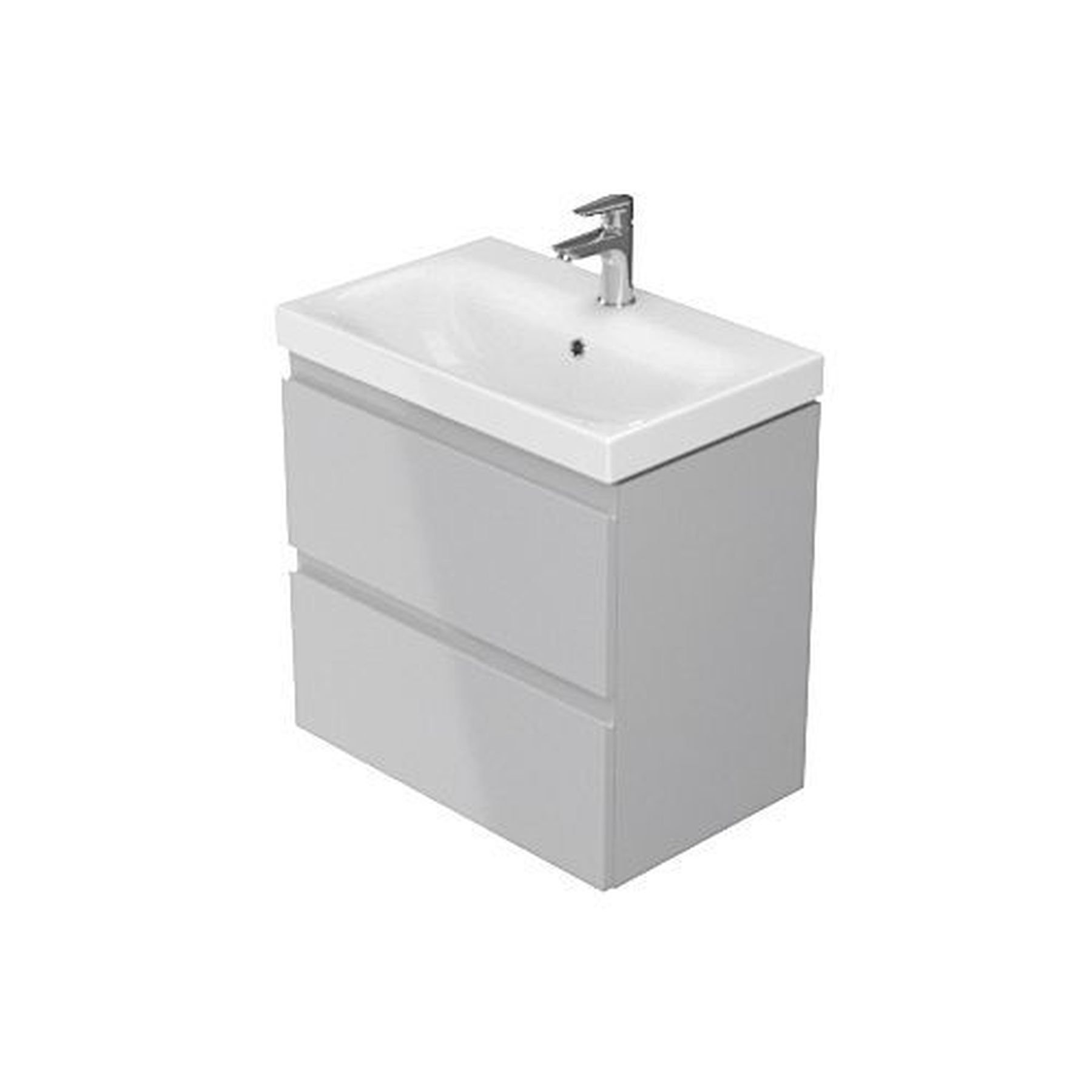 Тумба в ванную с умывальником MODUO SLIM 60 CET B05 Серый (000020632) - фото 2