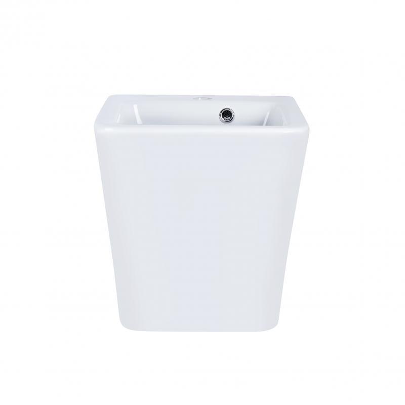 Раковина подвесная моноблок Q-tap Tern с донным клапаном QT1711G808W (14047)