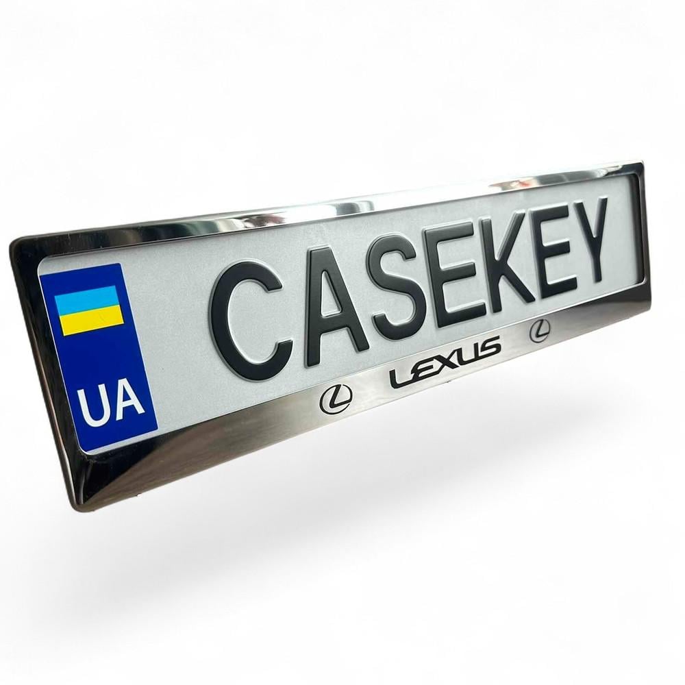 Авторамка метелічна з гравіюванням Lexus (lxramkaza1)