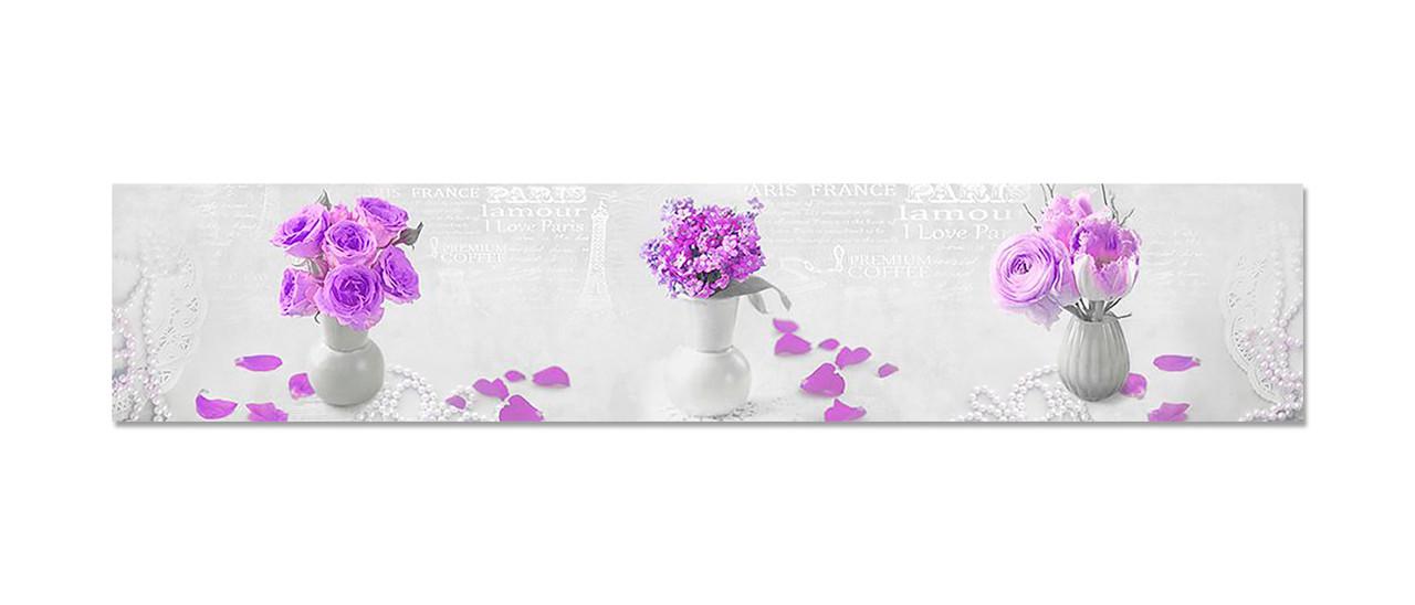 Наклейка виниловая на кухню Zatarga L'amour 600х3000 мм Фиолетовый (1224315961)