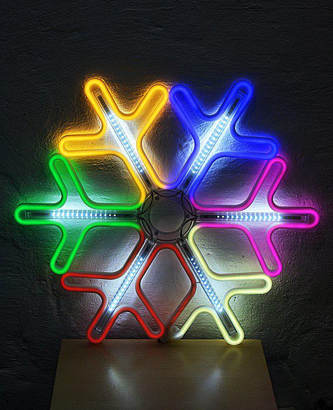 Снежинка уличная Мультиколор