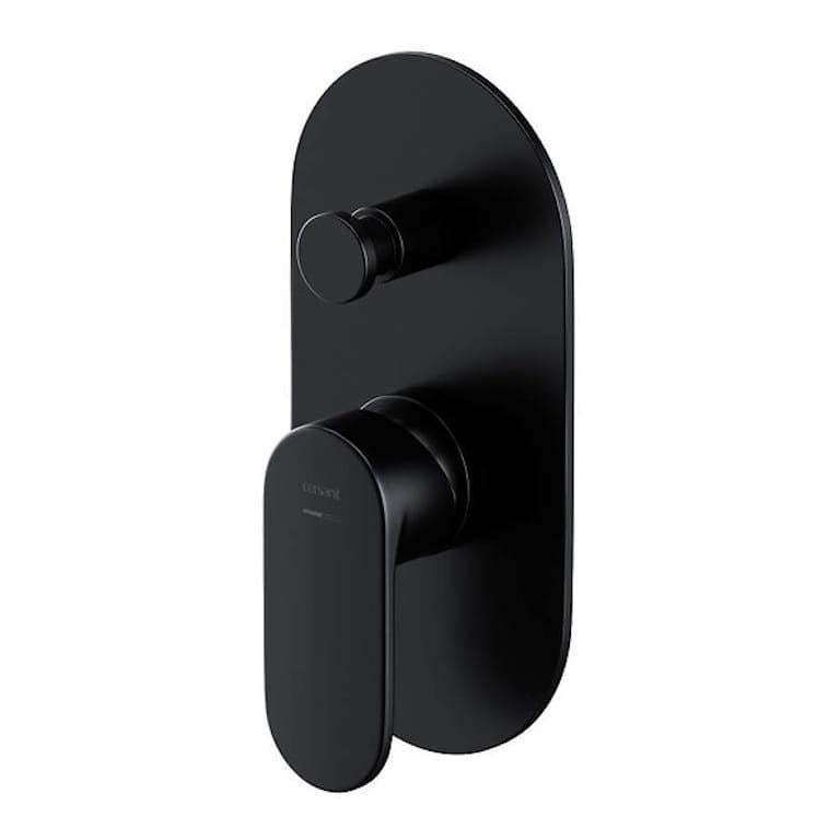 Смеситель для душа Cersanit Crea скрытого монтажа Черный матовый (S951-322)