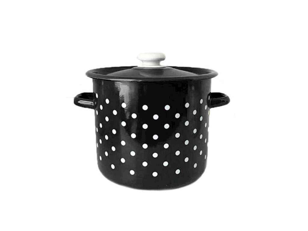 Кастрюля Idilia Полька 7 л Черный (I1620/4)