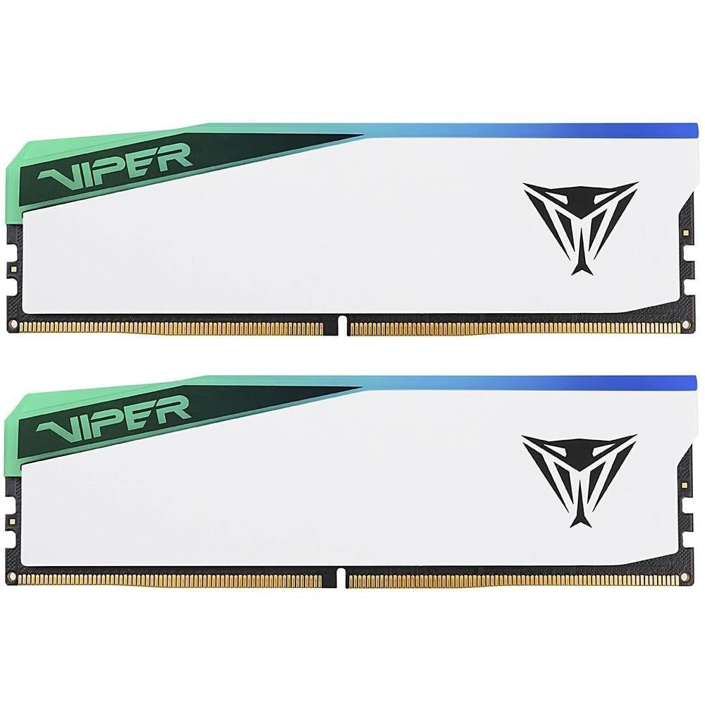 Оперативная память с подсветкой Patriot Viper Elite 5 RGB PVER532G62C42KW 2x16 ГБ DDR5 6200 МГц CL40 DIMM Белый (PVER532G62C42KW)