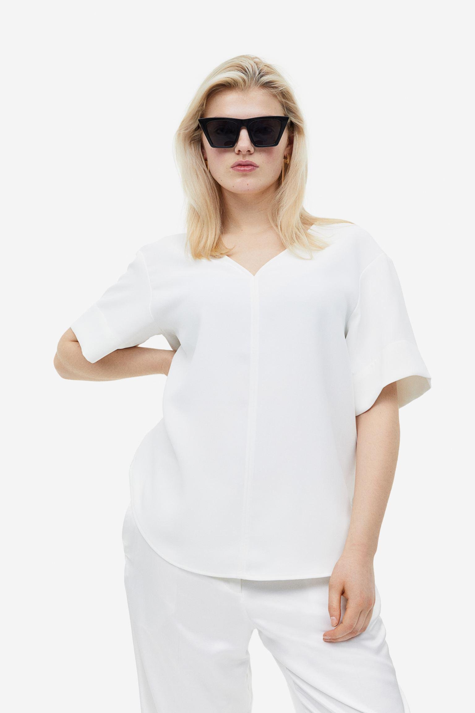 Блуза H&M XXL Білий (A12091245880)