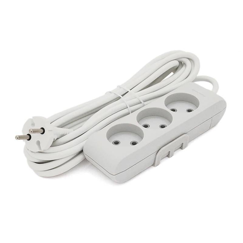 Подовжувач без заземлення з захисними шторками Panasonic X-tendia 3 м 3 гнізда Сірий (WLTB02332GR-UA1)