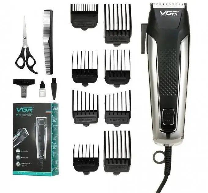 Машинка для стрижки VGR V-120 220 Вт 3-20 мм Чорний (opt-21339)