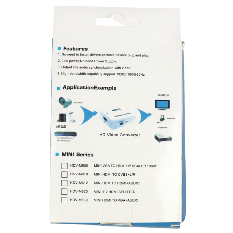 Конвертер RCA AV CVBS на HDMI адаптер видео с аудио 1080P (4123621) - фото 4 Конвертер RCA AV CVBS на HDMI адаптер видео с аудио 1080P (4123621) - фото 4