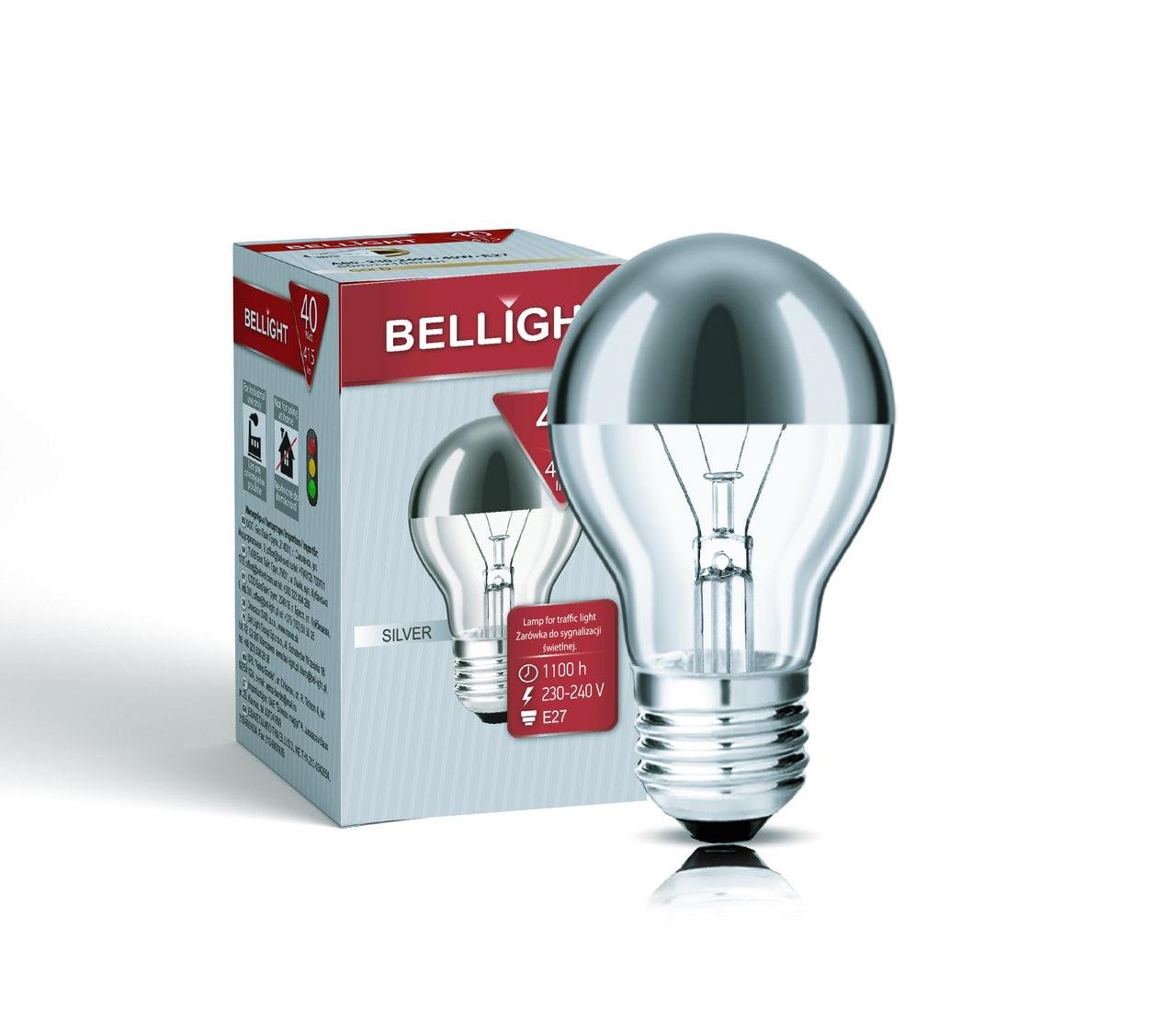 Лампа накаливания Bellight декоративная А60 40W Е27 купол Серебряный (2164306278)