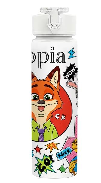 Детская бутылка для воды с трубочкой Zootopia Зверополис 750 мл (35110084)