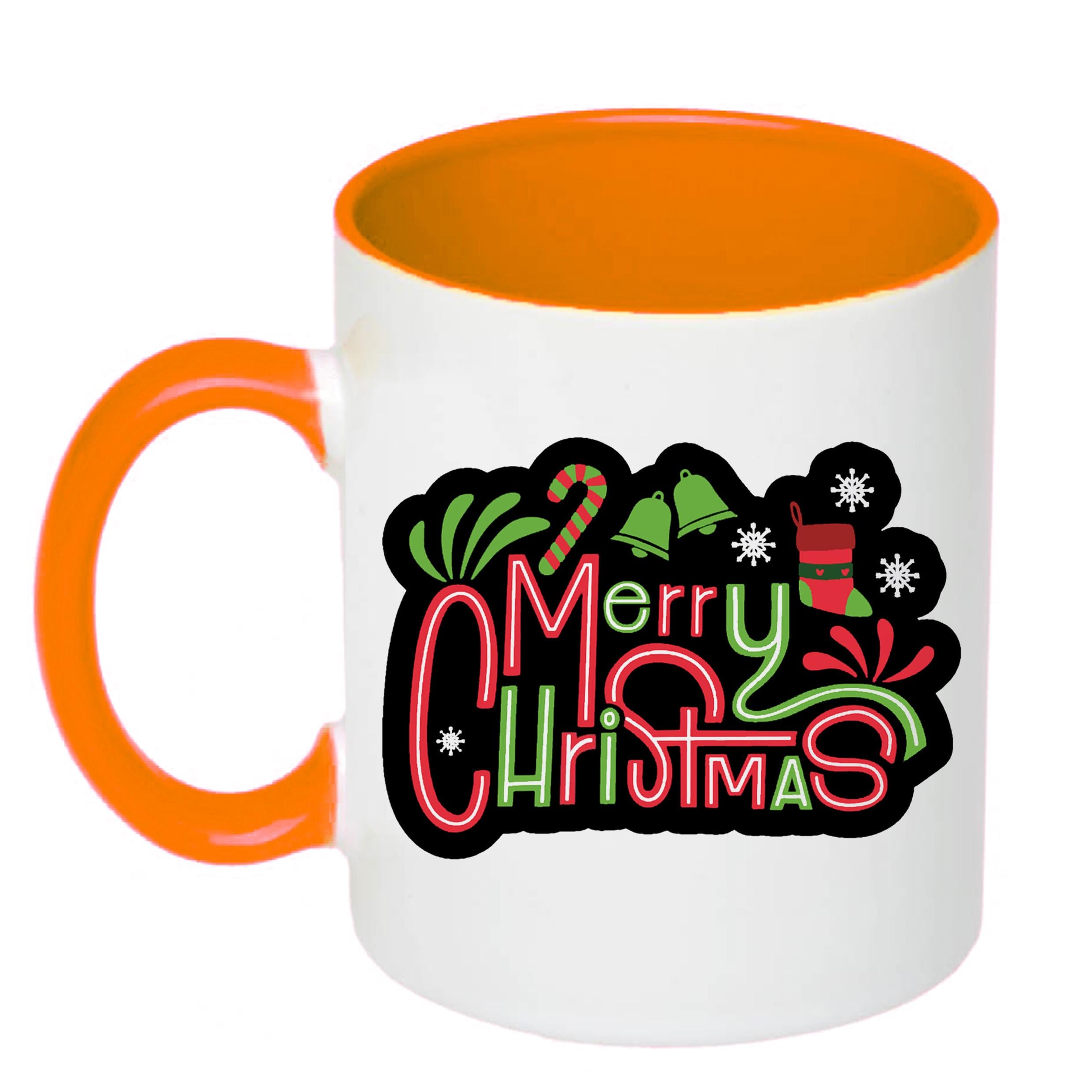 Чашка с печатью Marry Christmas 330 мл Оранжевый (21133)