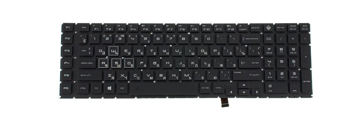 Клавиатура для ноутбука HP Omen 17-CB с подсветкой клавиш (L63808-251)