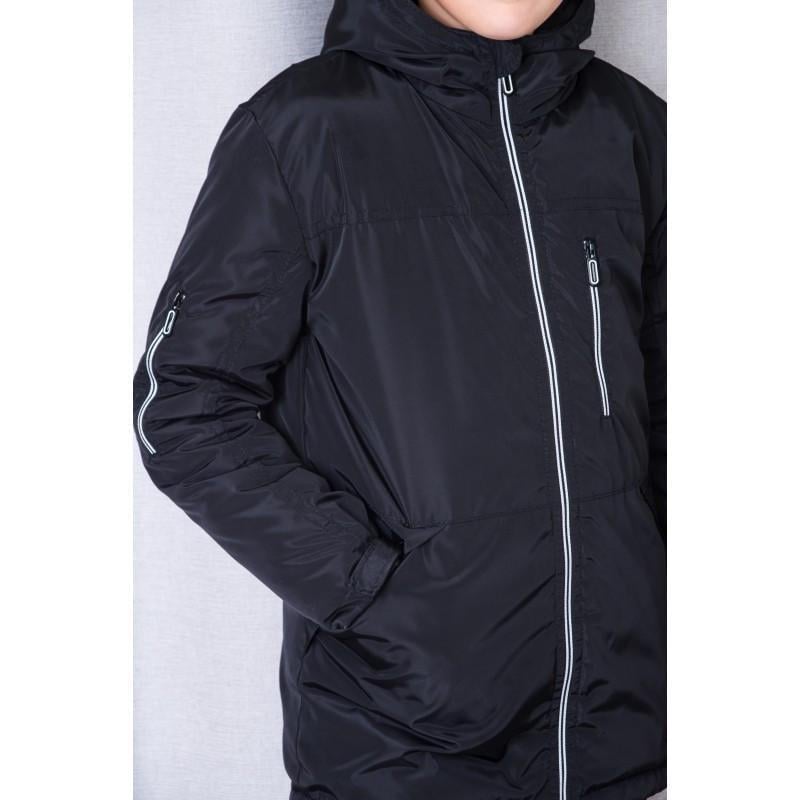 Куртка для мальчика удлиненная на флисе 128 см Черный (1760176772) - фото 2 Куртка для мальчика удлиненная на флисе 128 см Черный (1760176772) - фото 2