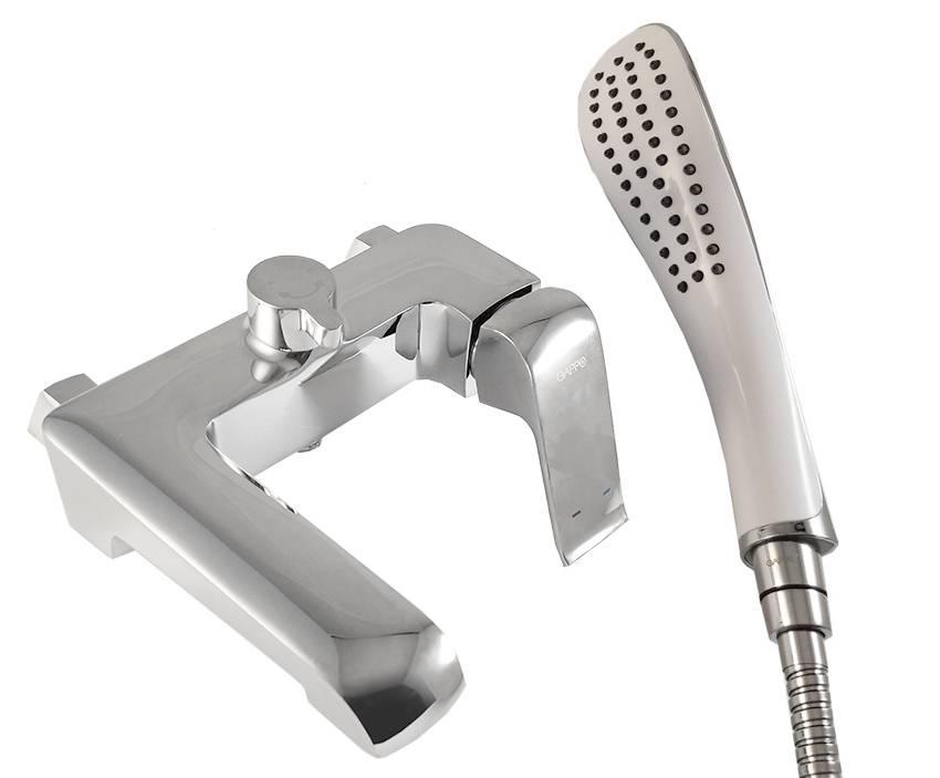 Смеситель для ванны Gappo Aventador G3250-8 короткий литой гусак Хром (34479)