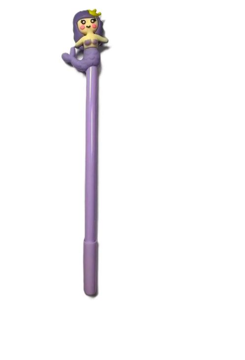 Ручка гелева чорна Mermaid Фіолетовий (0331)