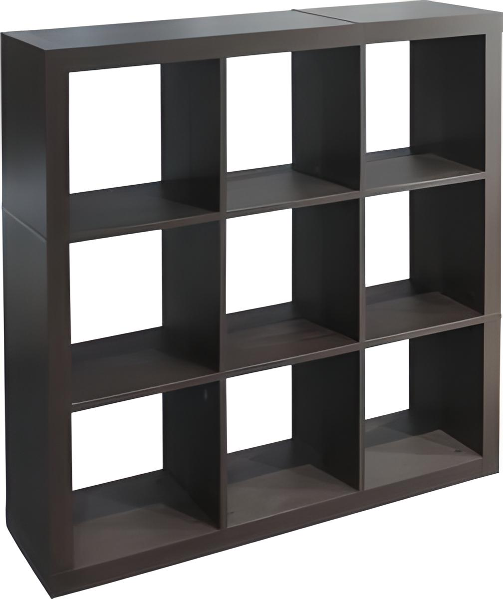 Шафа книжкова в дитячу кімнату Inteo Мікс 3х3 1146х1146х290 мм товщина корпусу 50 мм 3Д Венге