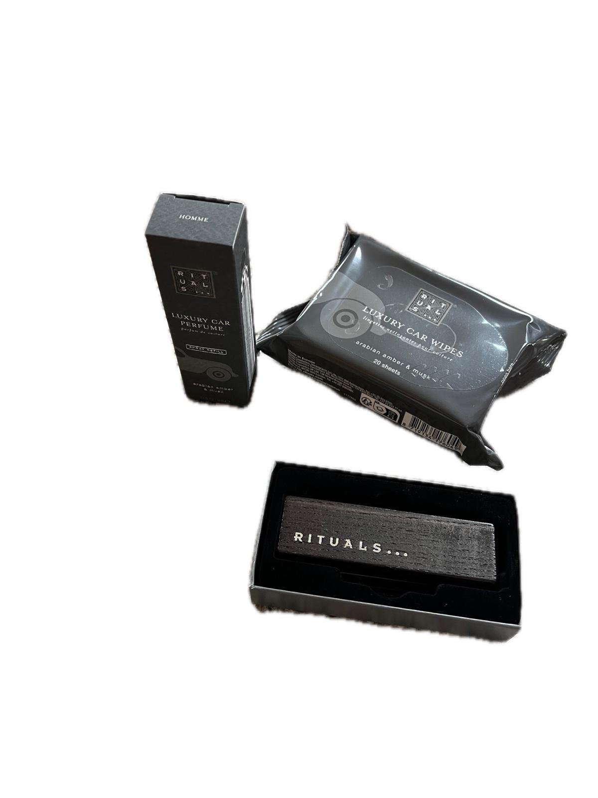 Подарунковий набір RITUALS Homme Автомобільний ароматизатор 3 г/20 автомобільних серветок/ароматизатор-спрей 14 мл та тримач - фото 3