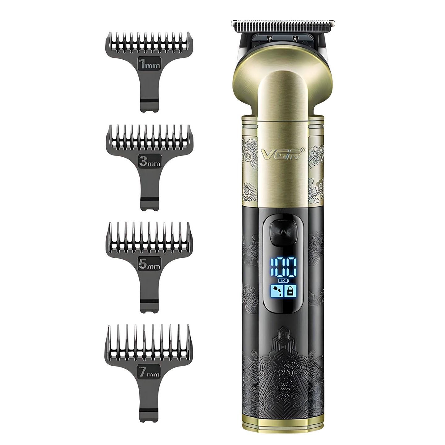 Тример акумуляторний VGR V‑296 з дисплеєм і насадками (401110)