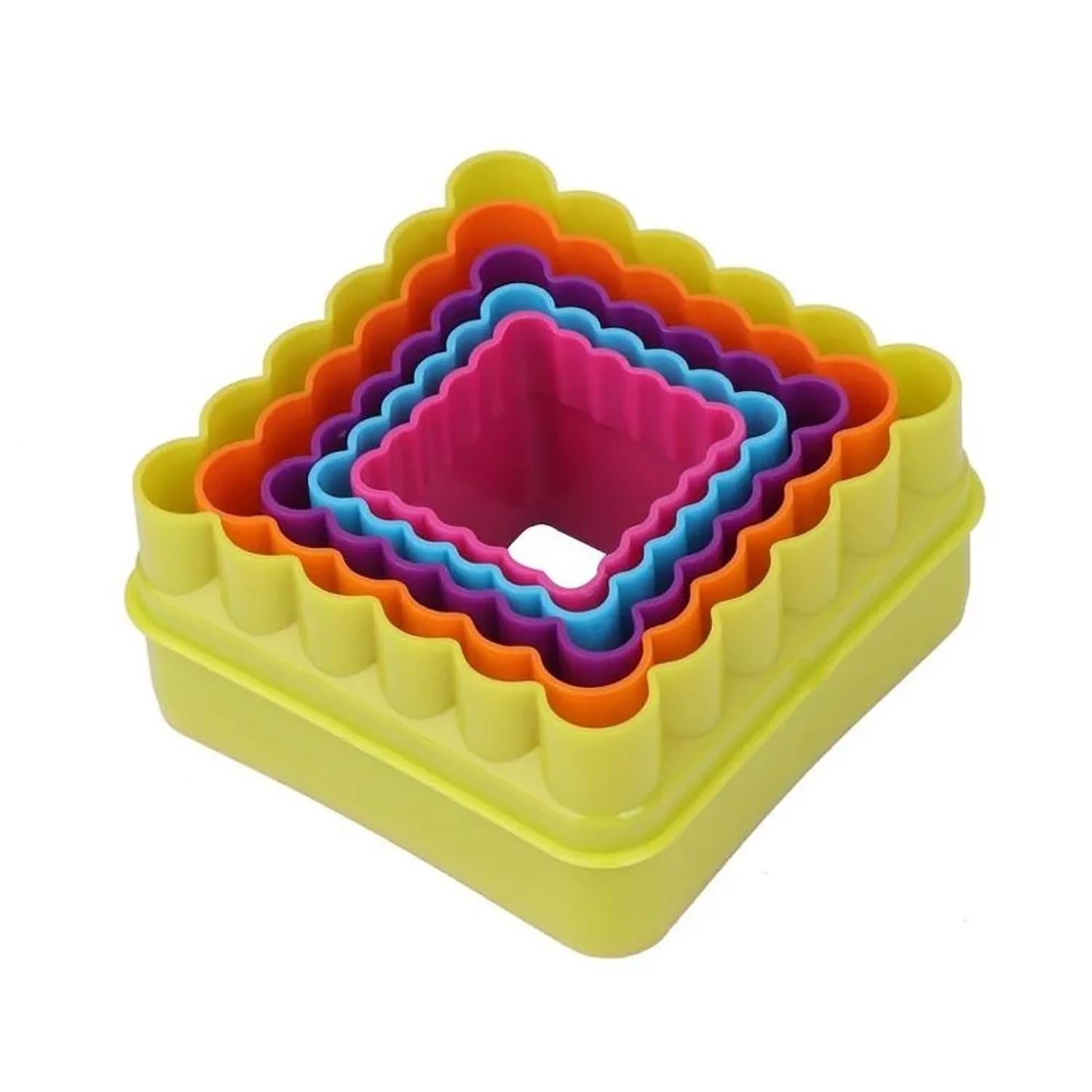 Набор форм-вырубок для выпечки печенья и пряников пластиковые квадратные 6 шт. (2181190051)