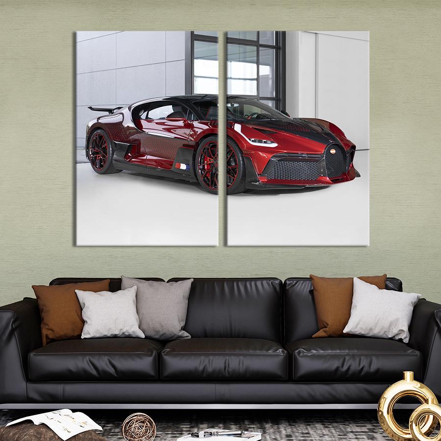 Картина на холсте Автомобиль Bugatti Divo 111x81 см (1300-2)