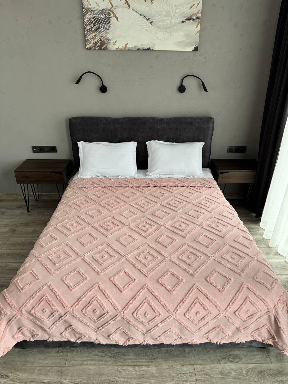 Покрывало Олаф 140x250 см Нежно-розовый (24080-12-140х250cm) - фото 2 Покрывало Олаф 140x250 см Нежно-розовый (24080-12-140х250cm) - фото 2