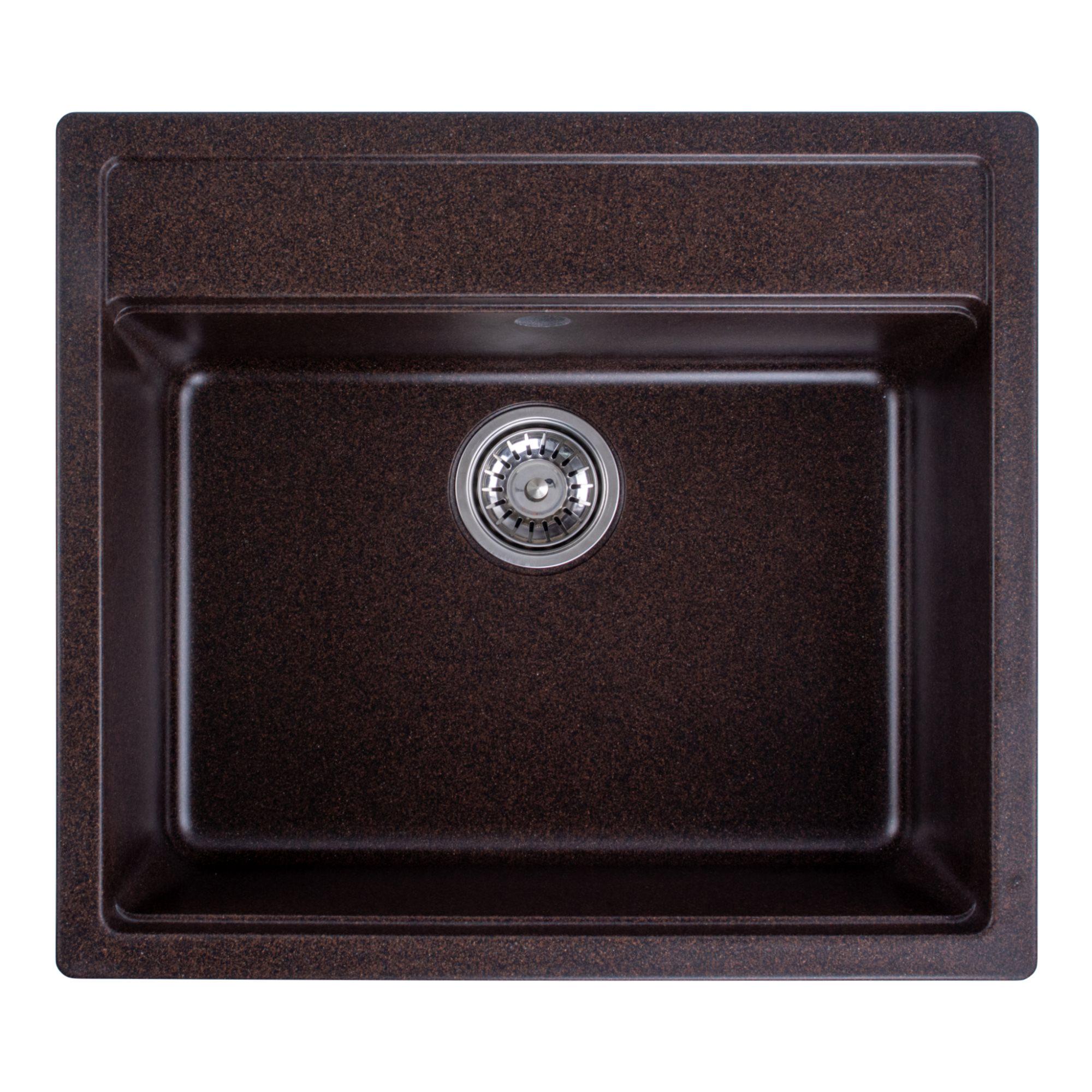 Мойка для кухни гранитная Platinum 5751 NIKA глянцевая Шоколадный