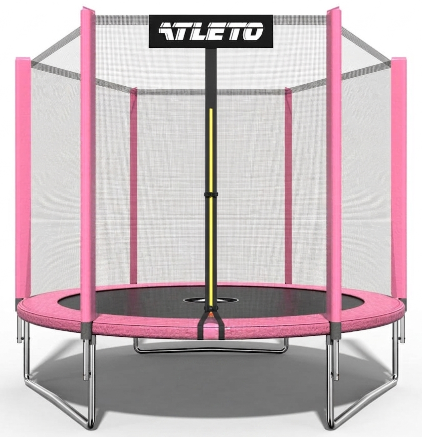 Батут детский Atleto с сеткой 183 см Розовый (4978)