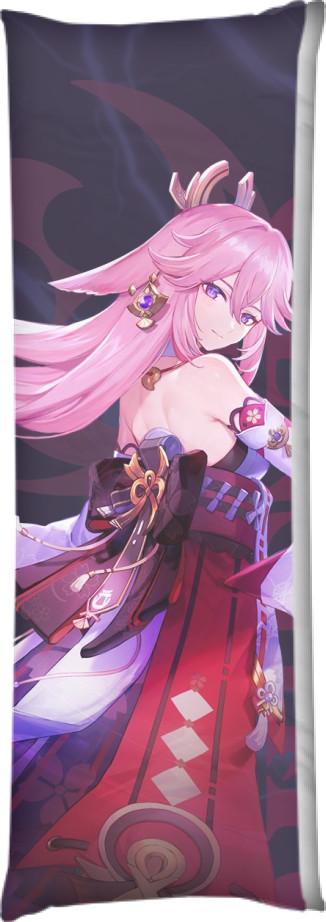 Подушка дакимакура Genshin Impact Yae Miko 50x150 см (13545538)