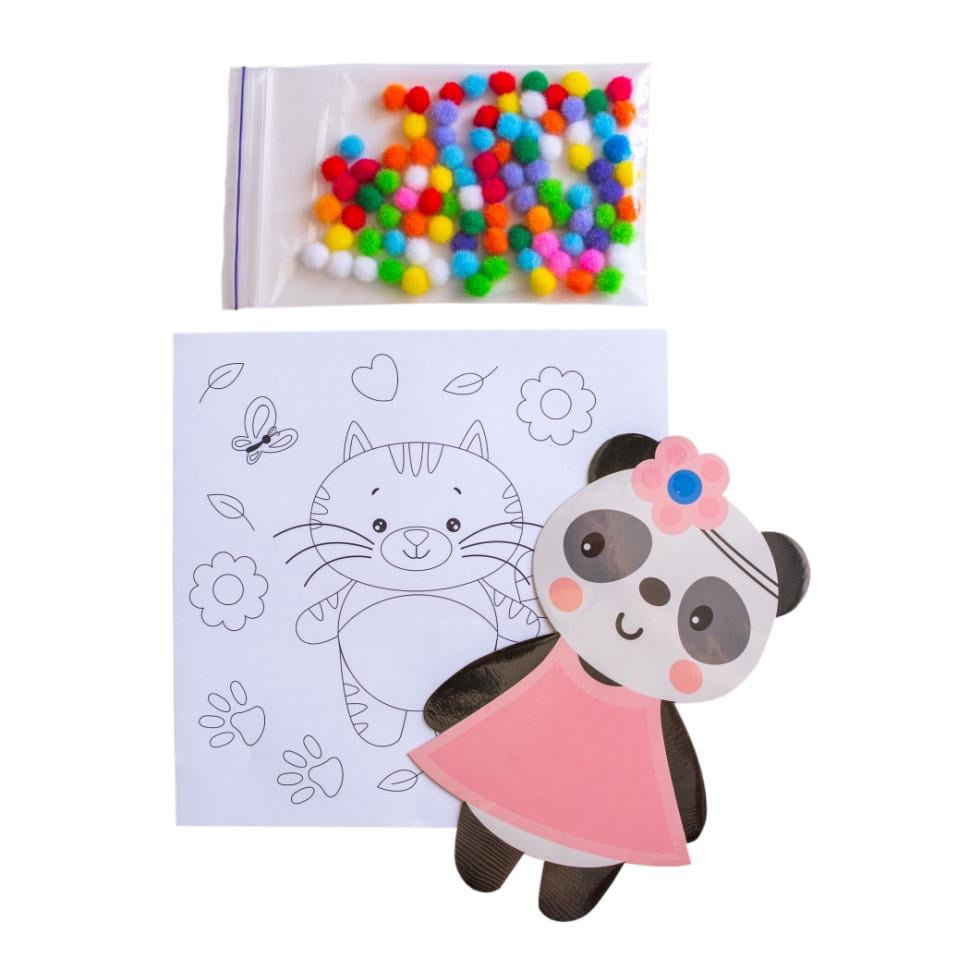 Набір для творчості Ranok Creative Панда Pompon Art Різнокольоровий (10100691) - фото 2