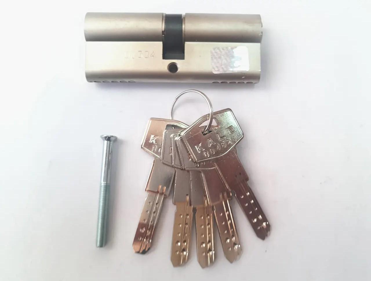 Цилиндр Kale 164 BNE 100 мм 5 ключей с покрытием Никель