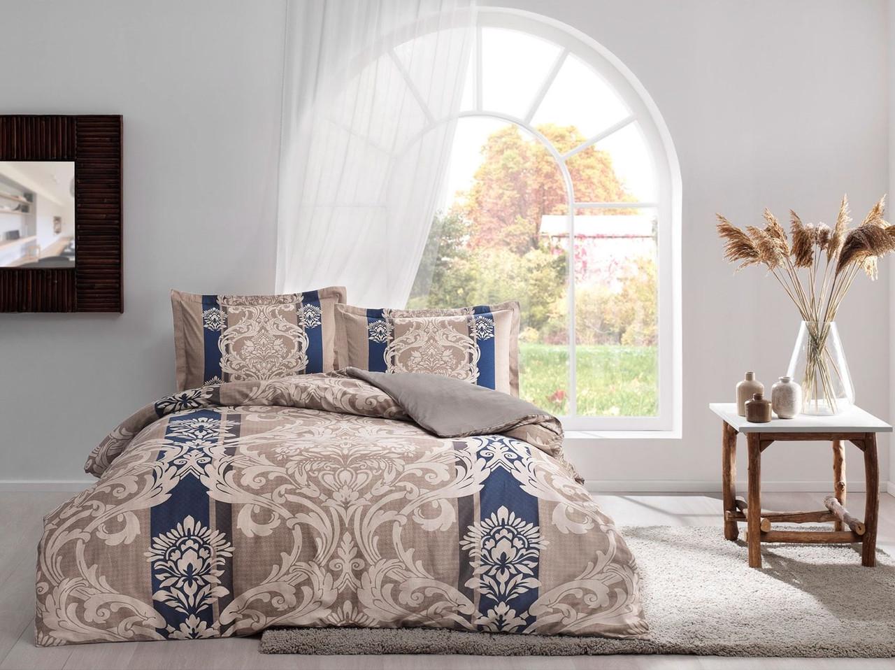 Постельное белье TAC Ethan kahve v08 евро (svt-2000022297196)