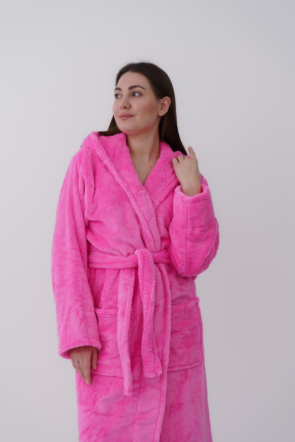 Халат женский UT Store 6XL HT01 Розовый (20250223) - фото 4 Халат женский UT Store 6XL HT01 Розовый (20250223) - фото 4