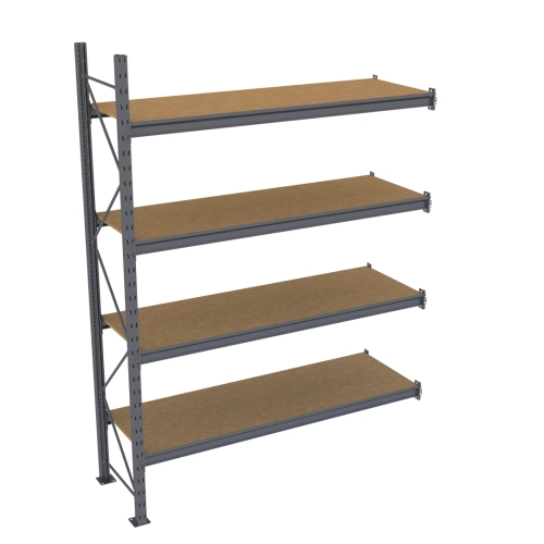 Стелаж Modern-Expo Mini Rack з полицями ДСП приставна секція 4 рівні 2584х1850х615 мм (3-3-79)