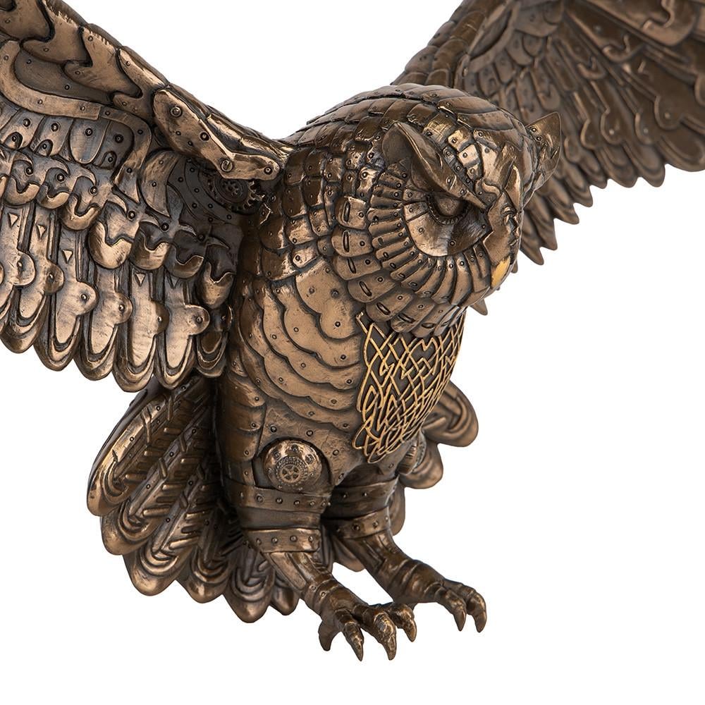 Статуетка-панно Veronese Стипанк Сова 53х23 см Бронзовий (28541864) - фото 8 Статуетка-панно Veronese Стипанк Сова 53х23 см Бронзовий (28541864) - фото 8