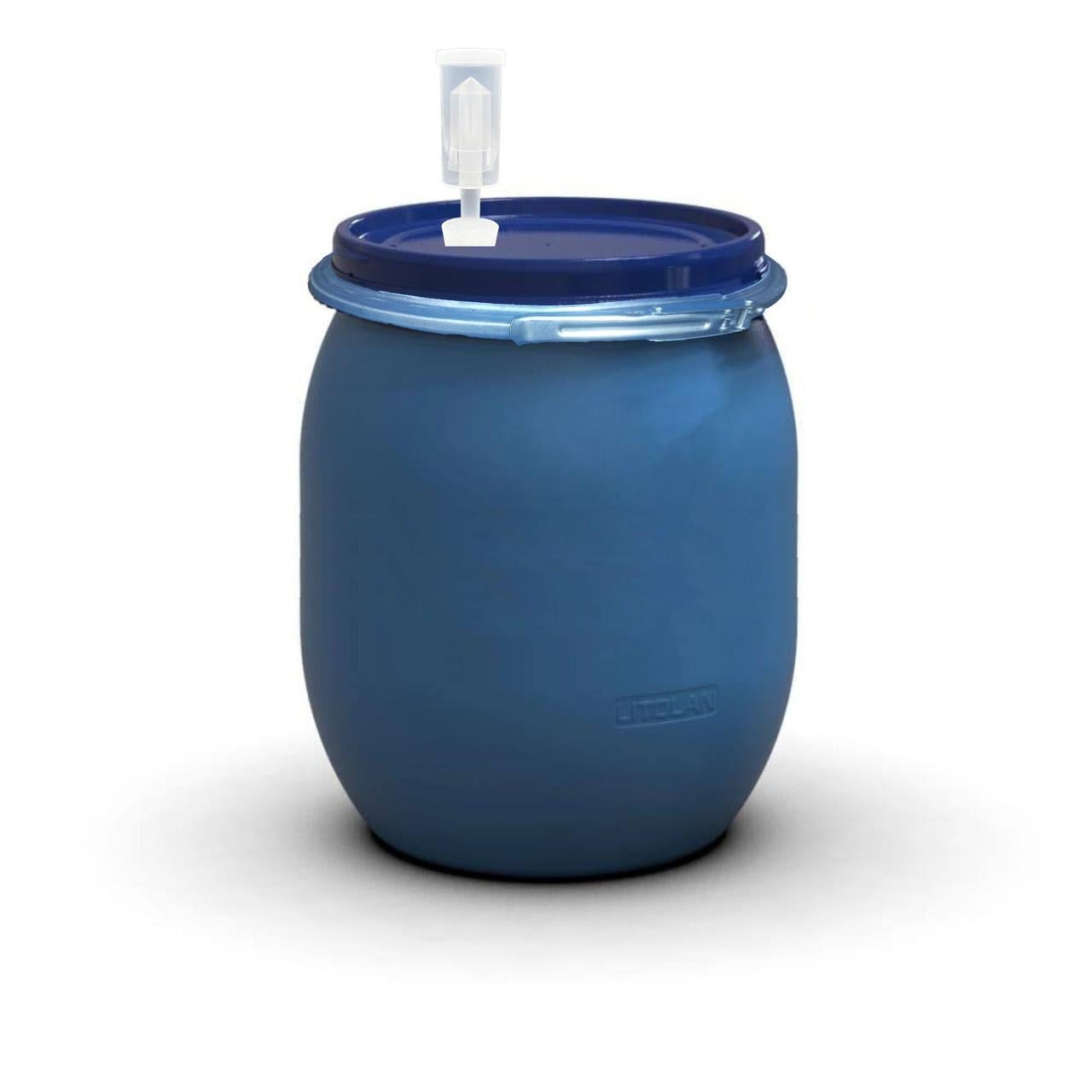 Бочка для брожения герметичная с гидрозатвором U и металлическим хомутом 100 л (27582М)