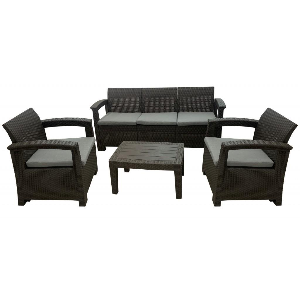 Комплект садовой мебели Bonro 5-местный B-18035 Коричневый (4240051712)