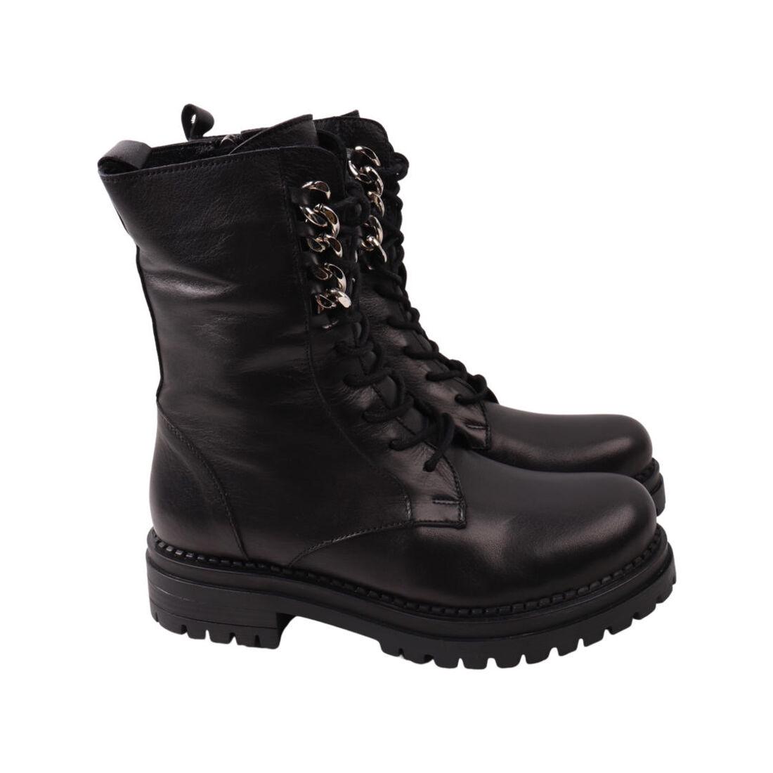 Ботинки женские Molly Bessa из кожи р. 40 Черный (287-22ZHC)