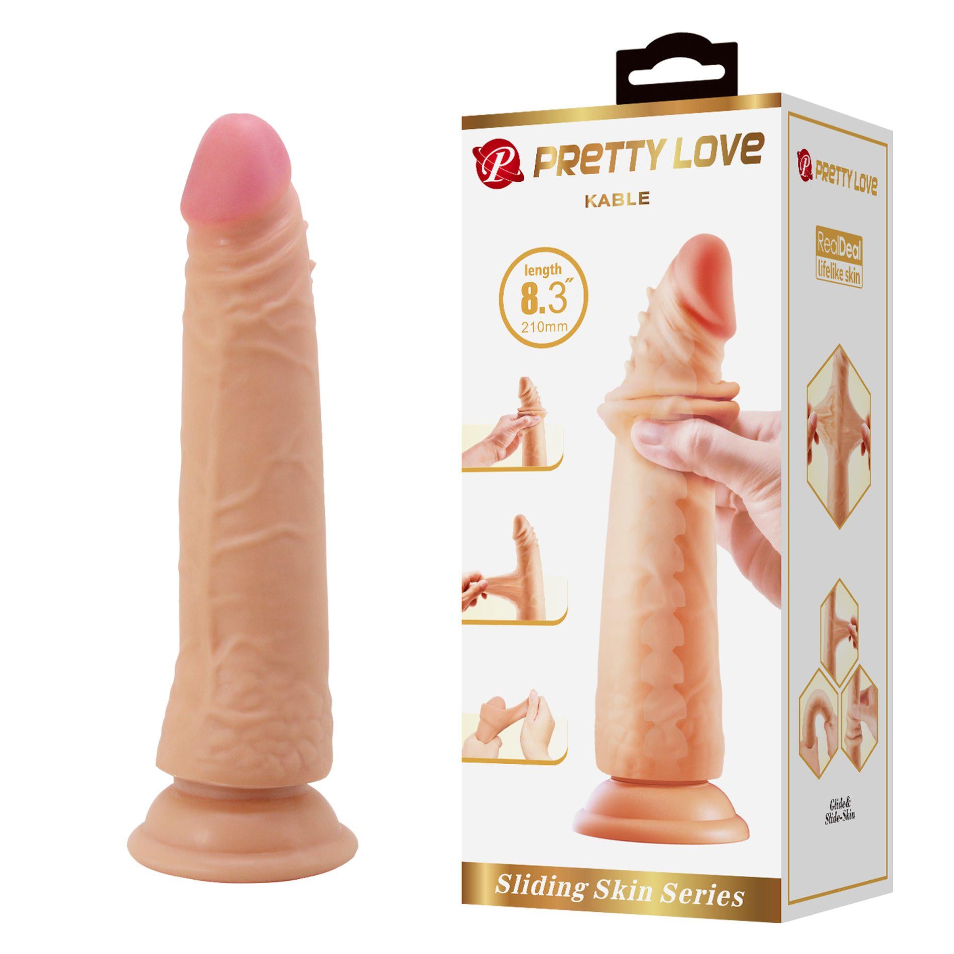 Фалоімітатор Pretty Love Kable Sliding Skin Тілесний (6603BW-007006NRG)