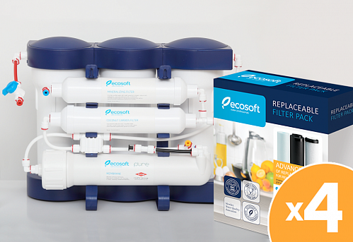 Комплект картриджів Ecosoft Pure з мінералізатором для фільтру зворотного осмосу (1453249819) - фото 2 Комплект картриджів Ecosoft Pure з мінералізатором для фільтру зворотного осмосу (1453249819) - фото 2